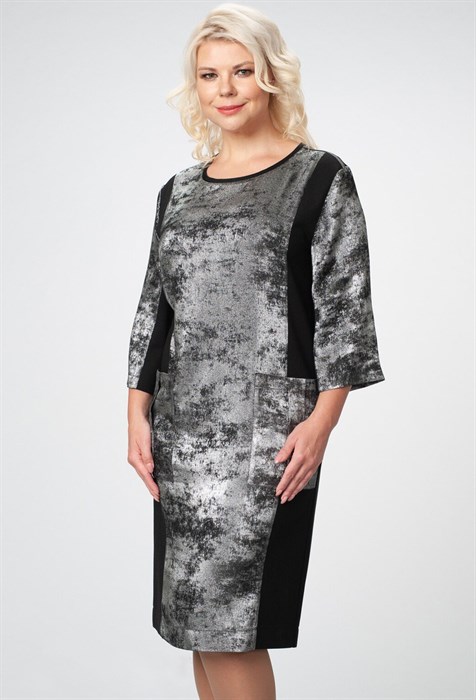 Платье ASV 2110 черный-серебро - фото 2165348