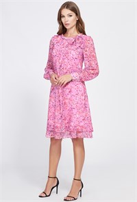 Платье Bazalini 4776 розовый цветы 01694382821