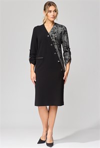 Платье Gizart 5183 черный узор 01147360198