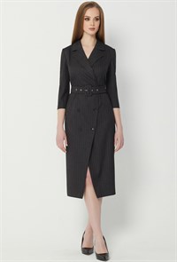 Платье Bazalini 3858 т.серый полоска 1056270973