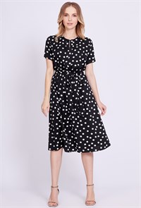 Платье Bazalini 4664 черный горох 1520909149