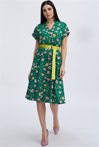 Платье Bazalini 4440 зеленый цветы 0101869465
